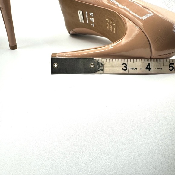L’INTERVALLE NUDE HEELS PATENT LEATHER POINTED TOE HEELS MADE IN BRAZIL SIZE 9 - Picture 11 of 13